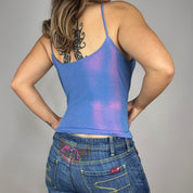 90s Iridescent Cowl Neck Top (L)