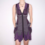 Y2K Cyber Punk Zip Up Dress (S)