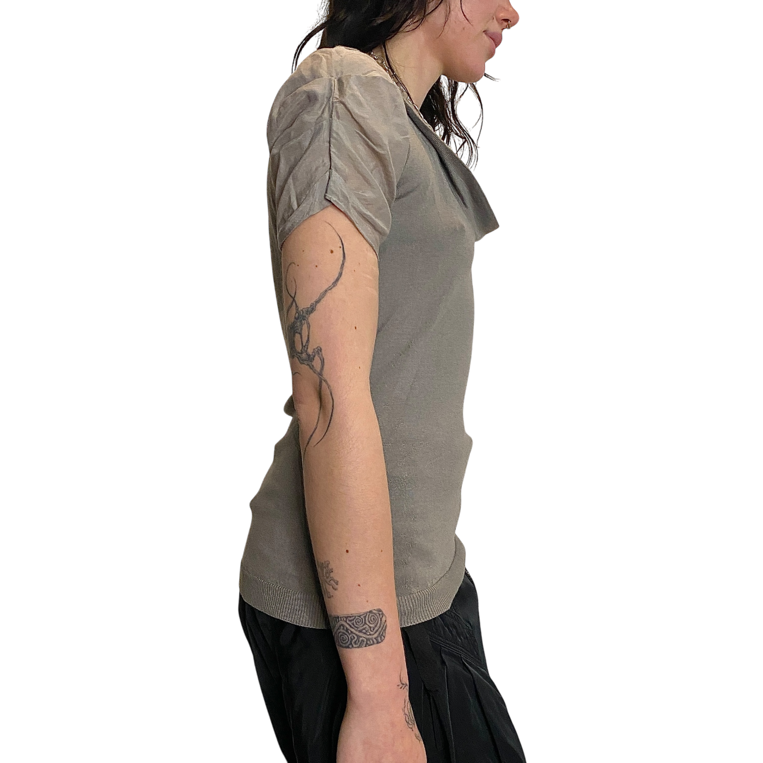 Vintage Parisian Capped Sleeve Top (S)
