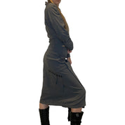 90s Utility Archive Jacket and Midi Skirt Co-ord Set (S/M)