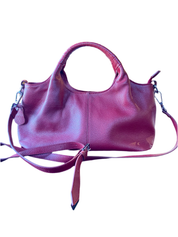 Iswee Red Leather Shoulder Bag