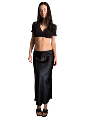 Silk Maxi in Noir (S)