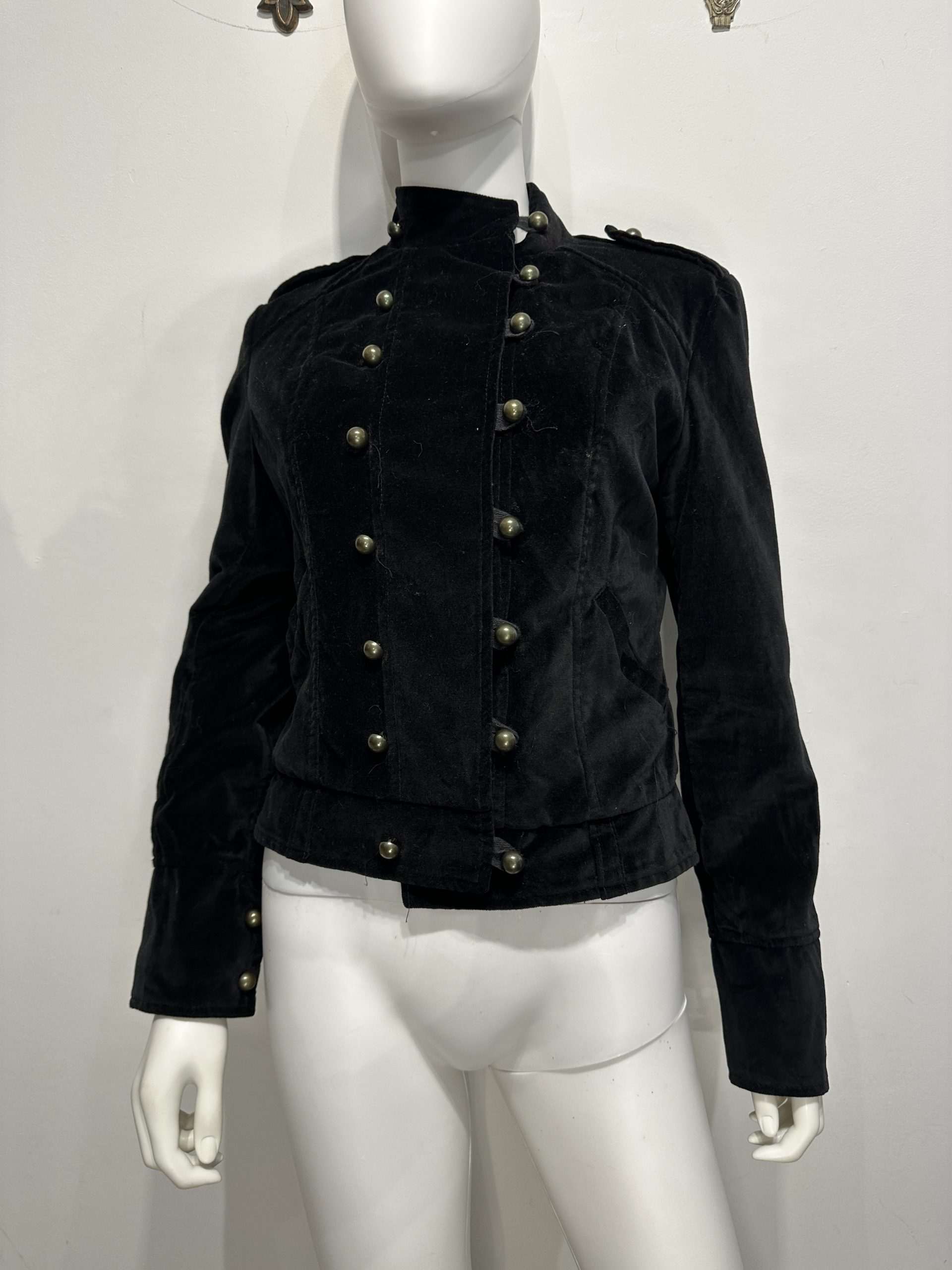 Vintage Italian Napoleon Black Jacket (S/M)