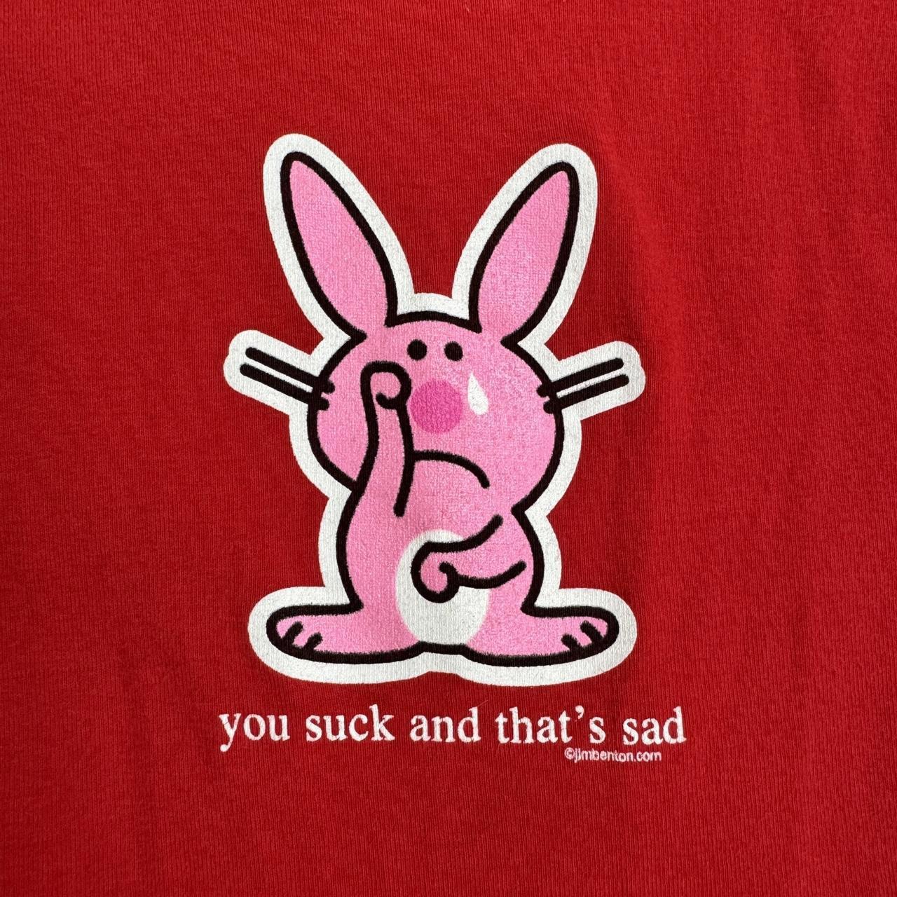 Y2K “You Suck” Happy Bunny Baby Tee (M)