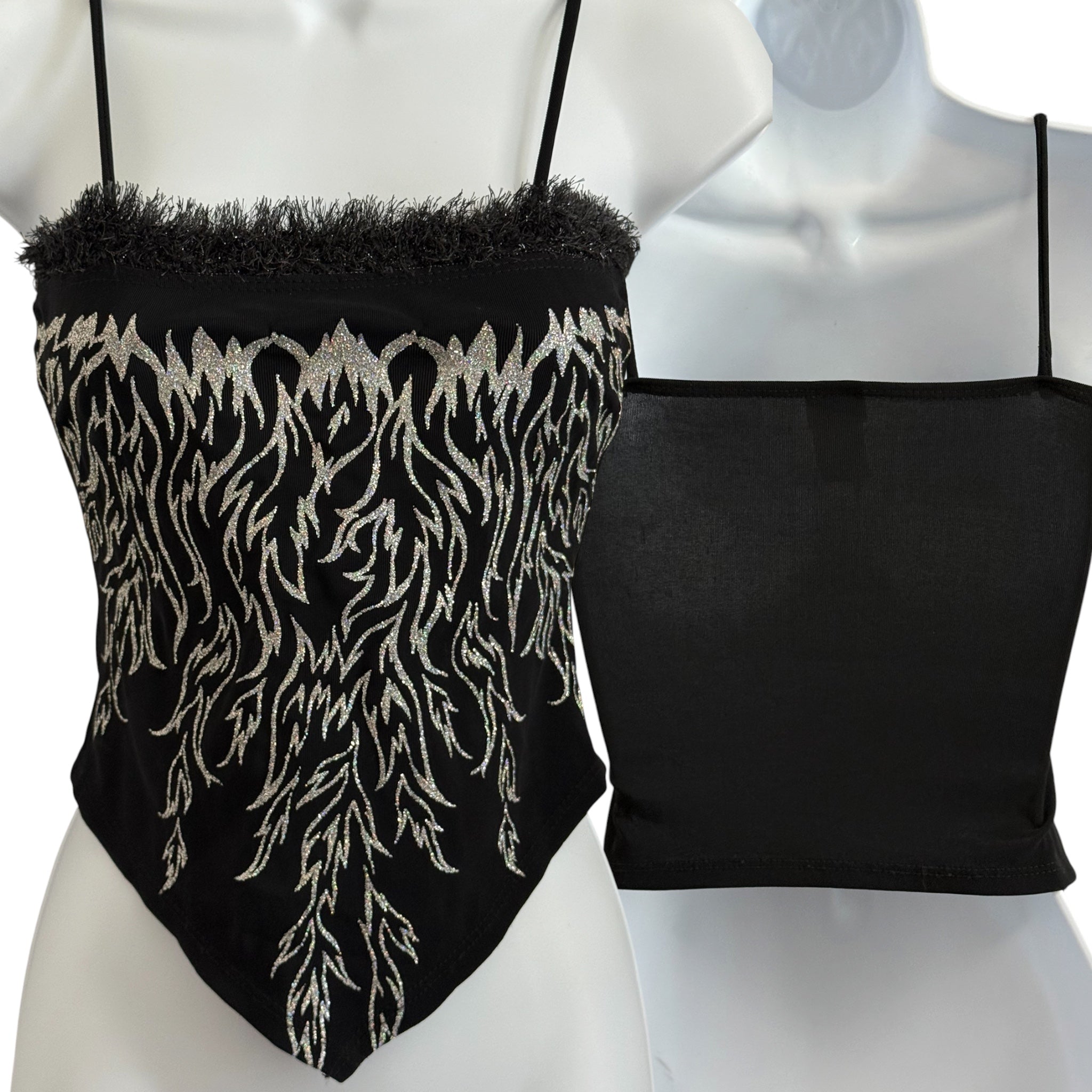 Y2K flames asymmetrical top (XS/S)