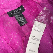 Vintage Gauzy Pink Silk Button Down (M)