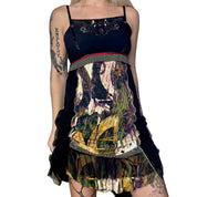 Euro Vintage Mixed Media Dress (S)