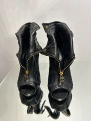 Vintage Alexander McQueen Skull Wing Stiletto Ankle Heels (UK 5 US 7 EU 38)