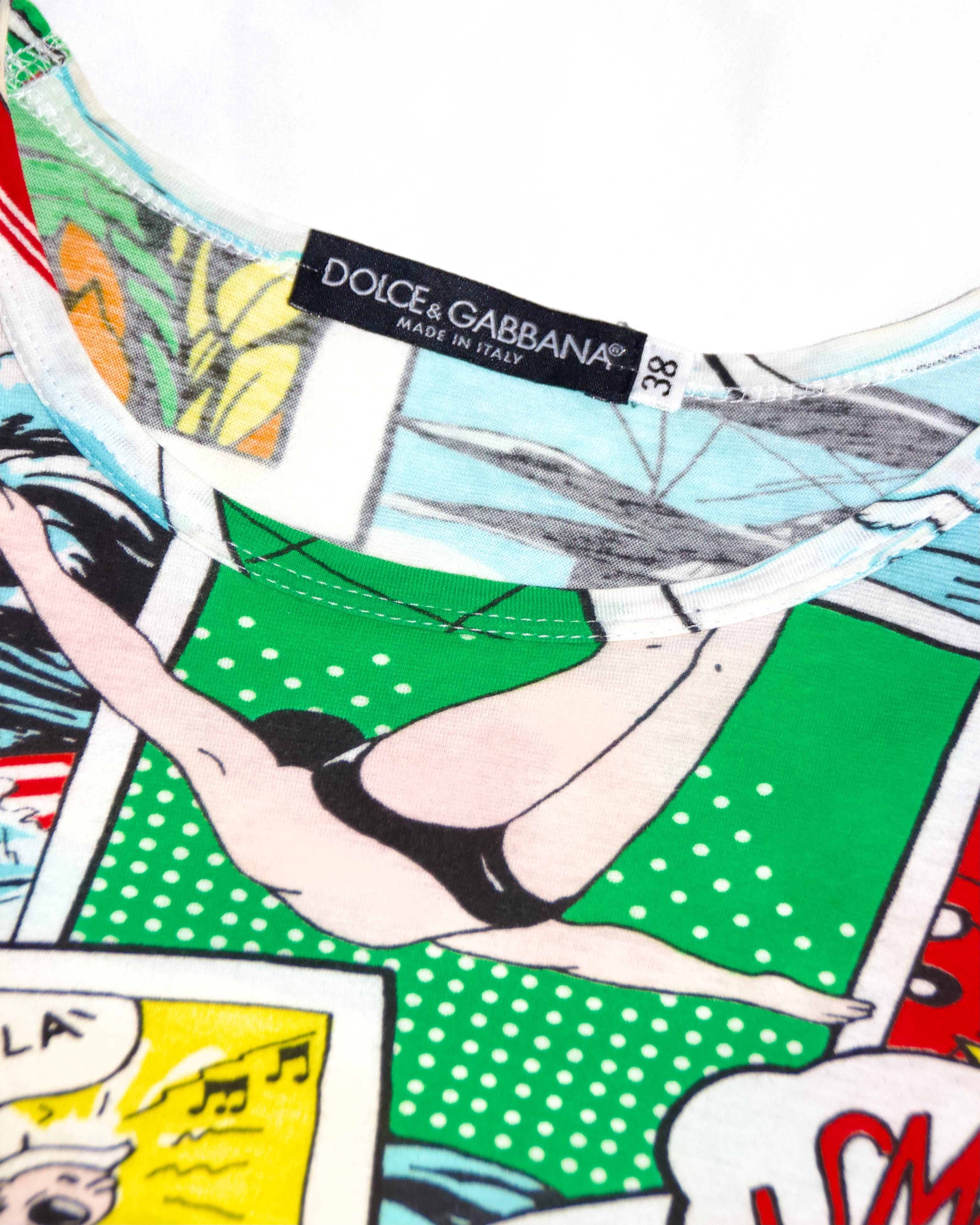 SS2004 Dolce & Gabbana Pop Art Comic Baby Tee (XS/S)