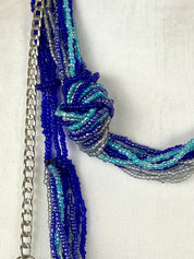 Blues tone beads belt