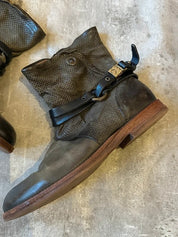 Vintage Airstep AS.98 Slouch Pirate Buckle Moto Ankle Boots (US 8)