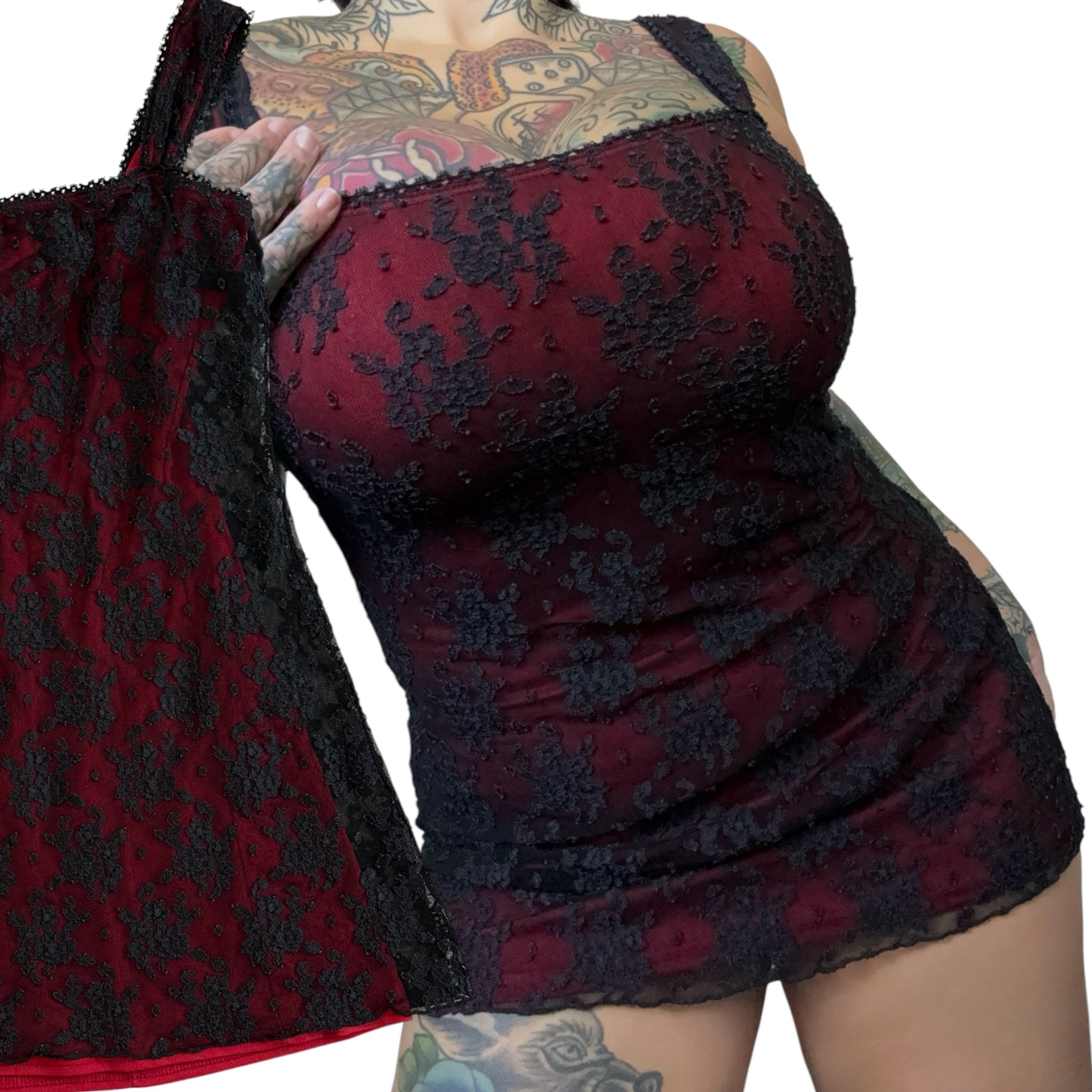 VTG morbid threads lace mini dress (S/M)