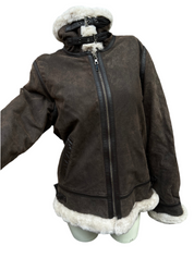 Two Way Buckle Leather Coat (S)