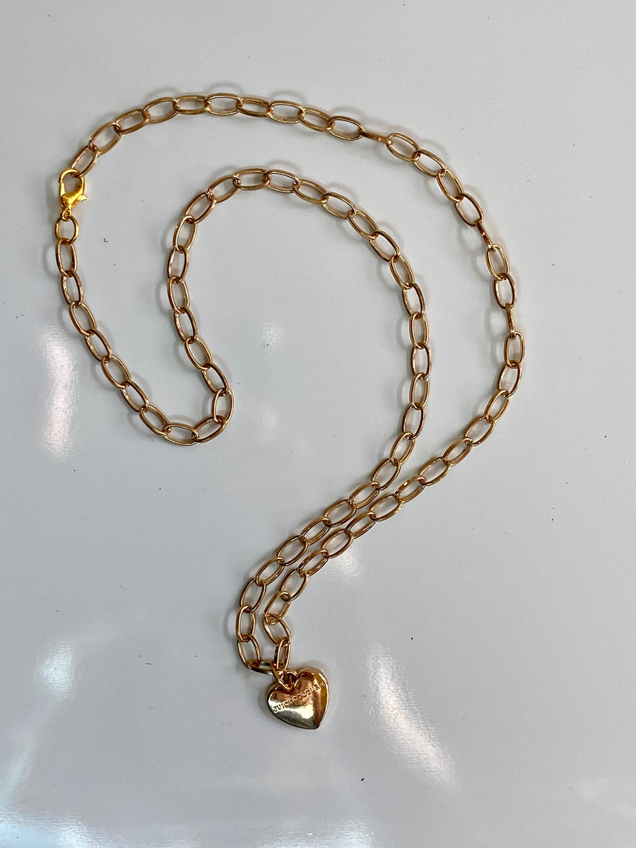 2000s Juicy Couture Gold Chain Bracelet with Rhinestone Heart & Horses —  Holy Thrift