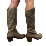 2000s Taupe Suede Knee High Boots (7.5)