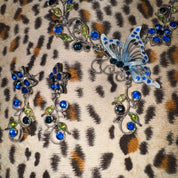Blue Butterfly Necklace Set