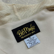 Vintage Champagne Silk Poet’s Blouse (M/L)
