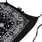 Y2K black bandana halter top (S)