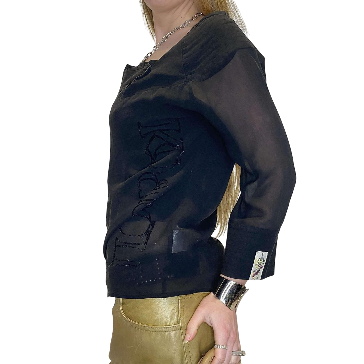 Vintage Diesel Sheer Silk Drape Top (M)