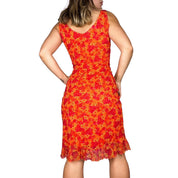 90s Citrus Floral Mesh Dress (M)