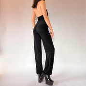 90s Noir Stretch Jumpsuit (S/M)