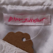 Y2K BETSEY JOHNSON White Lace Milkmaid Dress (XS)