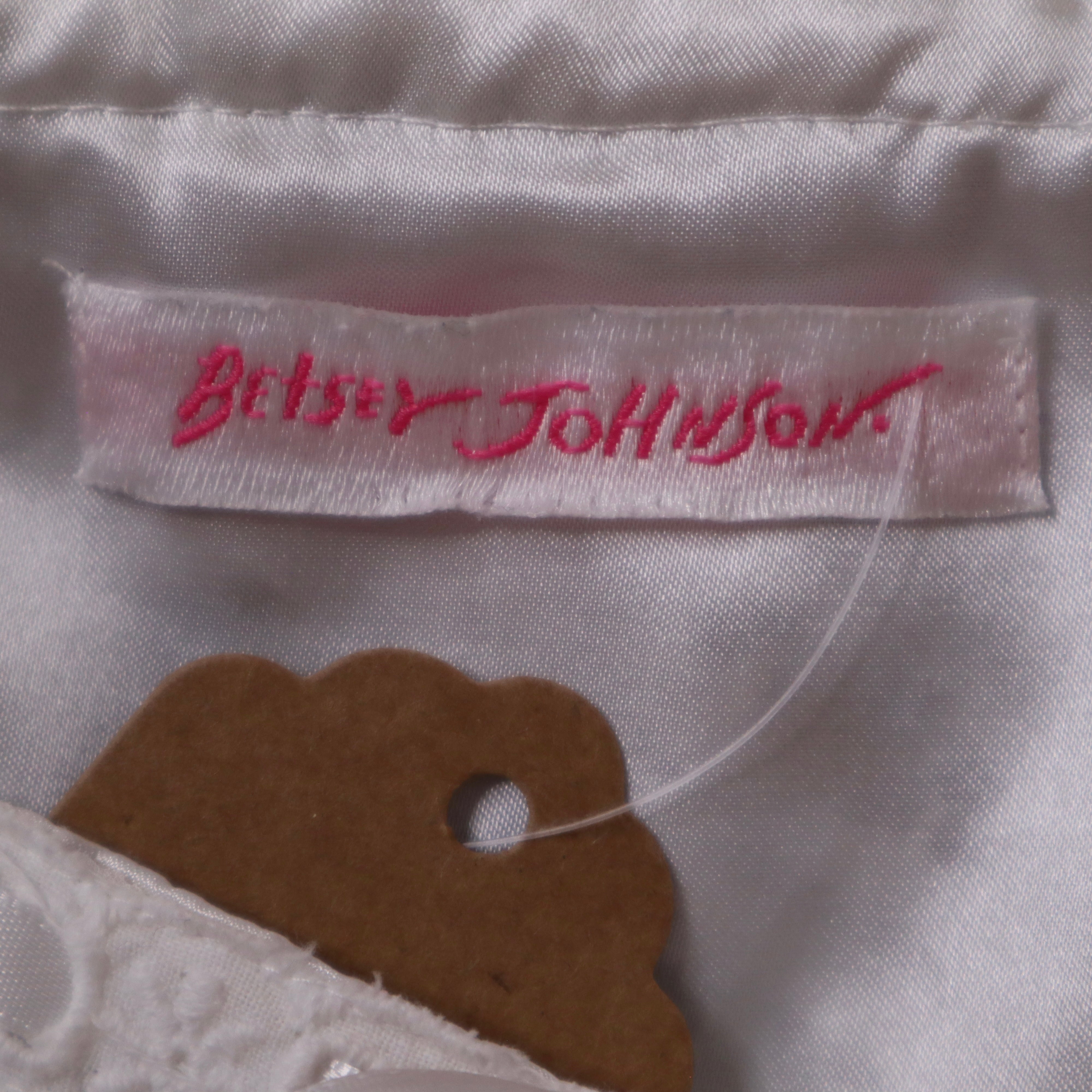Y2K BETSEY JOHNSON White Lace Milkmaid Dress (XS)