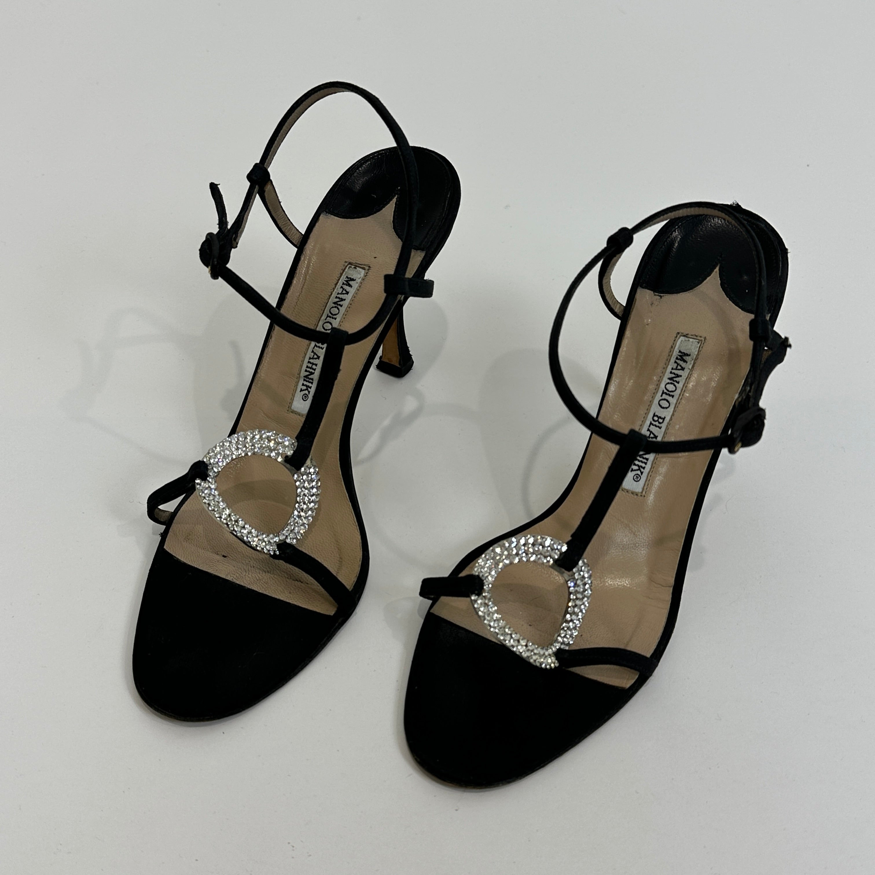 Vintage Manolo Blanik Crystal Kitten Heels (9)