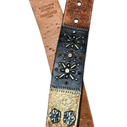 Vintage Studded Leather Patchwork Belt