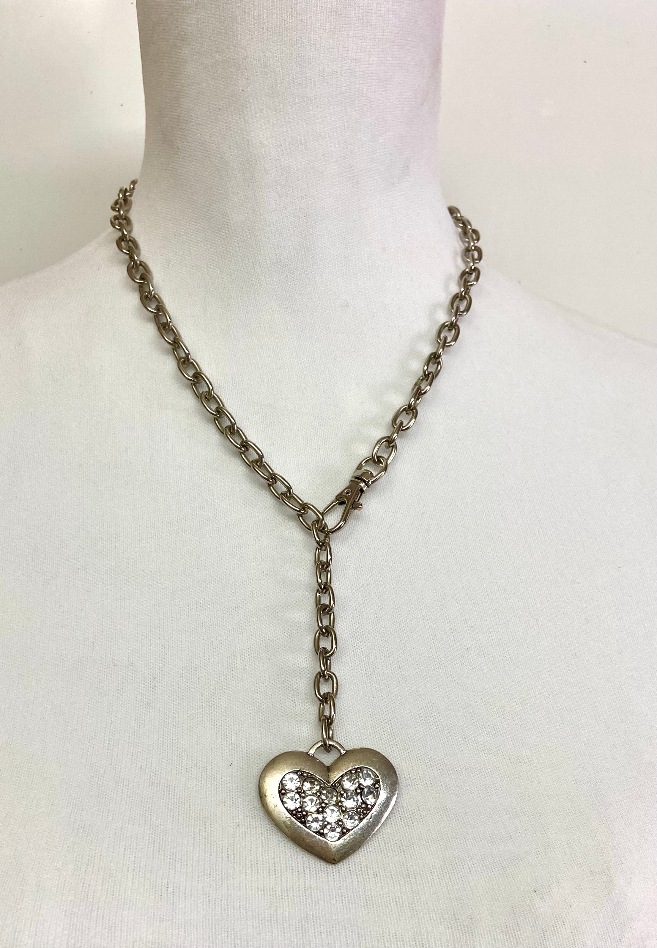 Diamond heart choker