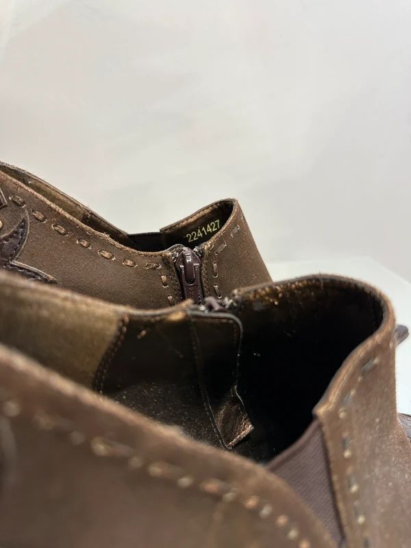 Y2K 2000s Western Boho Stiletto Ankle Boots (UK 5 US 7 EU 38)