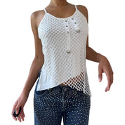 Vintage Fishnet Cotton Tank (S/M)