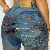 Y2K Graphic Jeans (S)