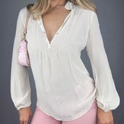 2000s Minimalist Silk Blouse (S)