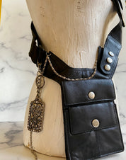 Black crossbody pocket