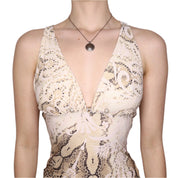 ROBERTO CAVALLI Animal Print Midi Dress (S) 