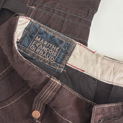 Marithe Francois Girbaud Low Rise Brown Flared Cropped Pants (XS)