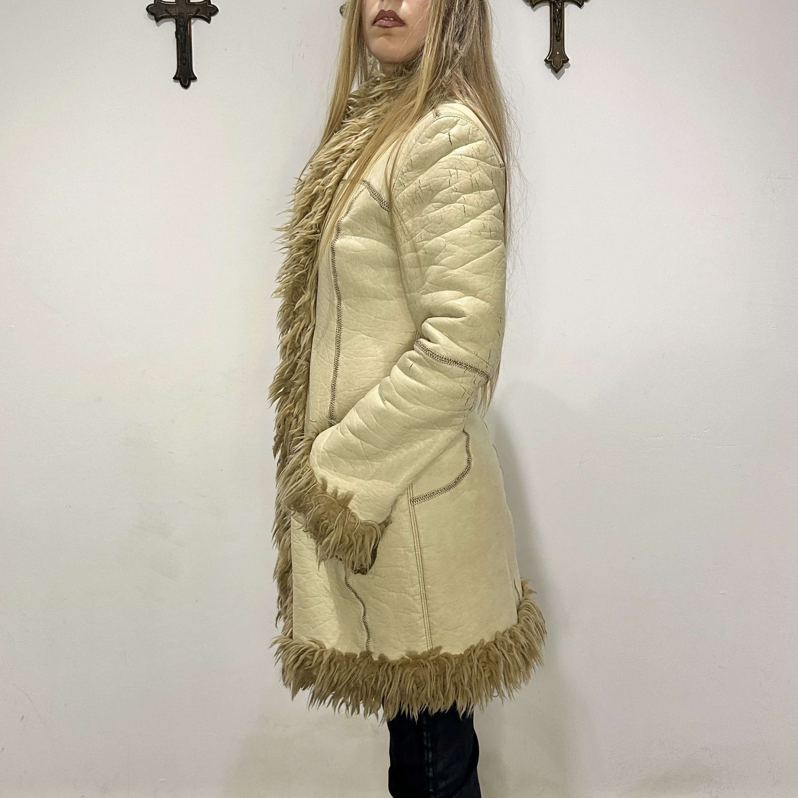 Y2K Vintage Miss Sixty Afghan Coat (S)
