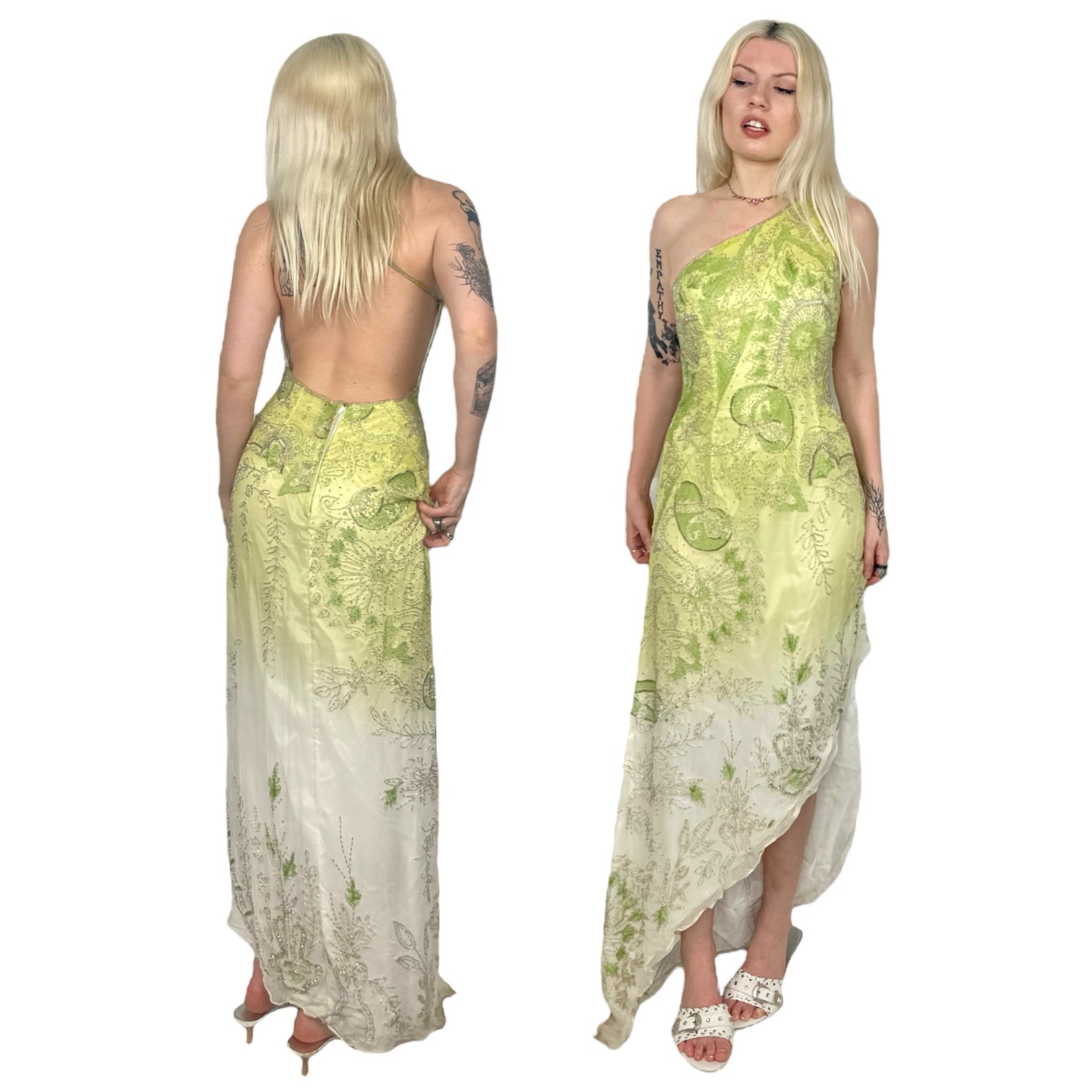 Silk Backless Beaded Fairy Dress (M)