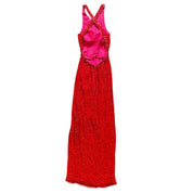 Caché Beaded Red Slit Dress (XS)