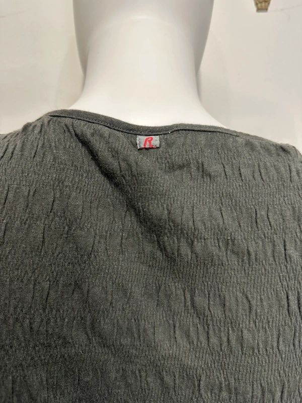 Y2K Italian Graphic Print Mesh Longsleeve (S)