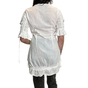 Vintage White Coquette Milkmaid Top (XS/S)