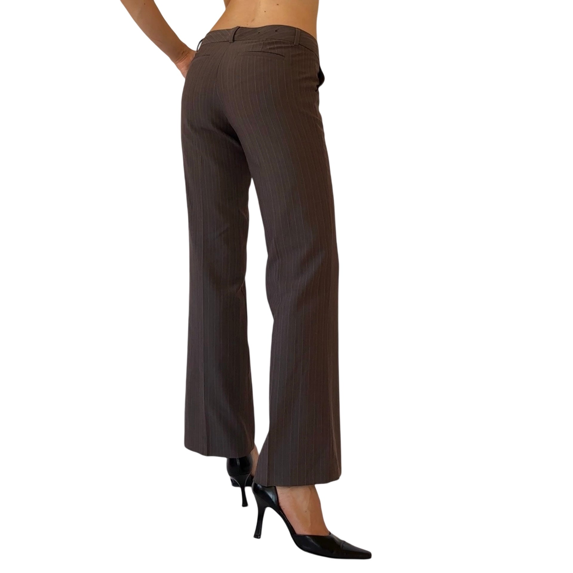 2000s Corpcore Pinstripe Trousers (XS)