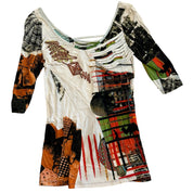 Save the queen abstract mini dress (S)