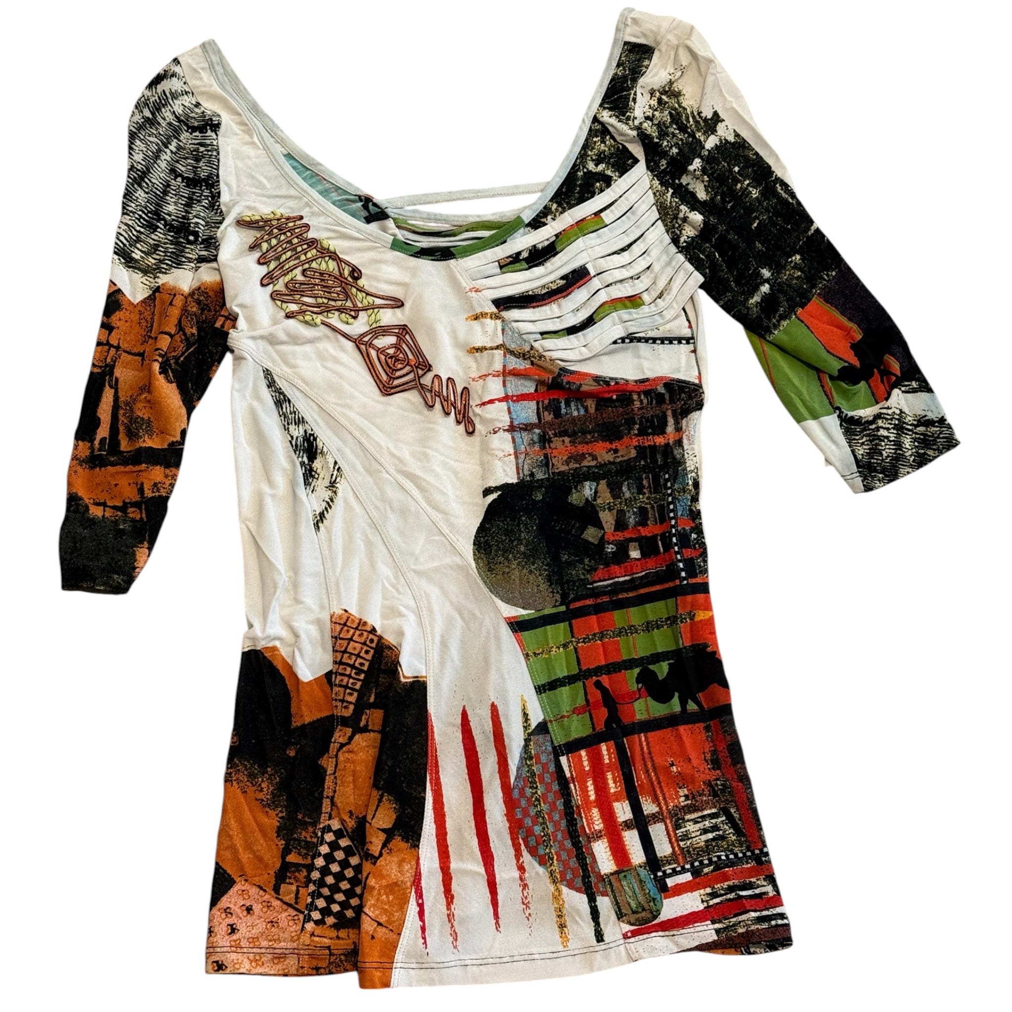 Save the queen abstract mini dress (S)