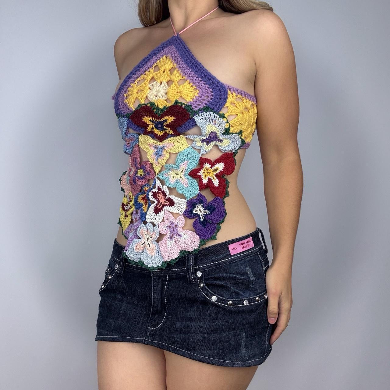 Crochet Doily Orchid Top (S)