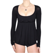 MISS SIXTY Black Babydoll Bubble Top (XS)