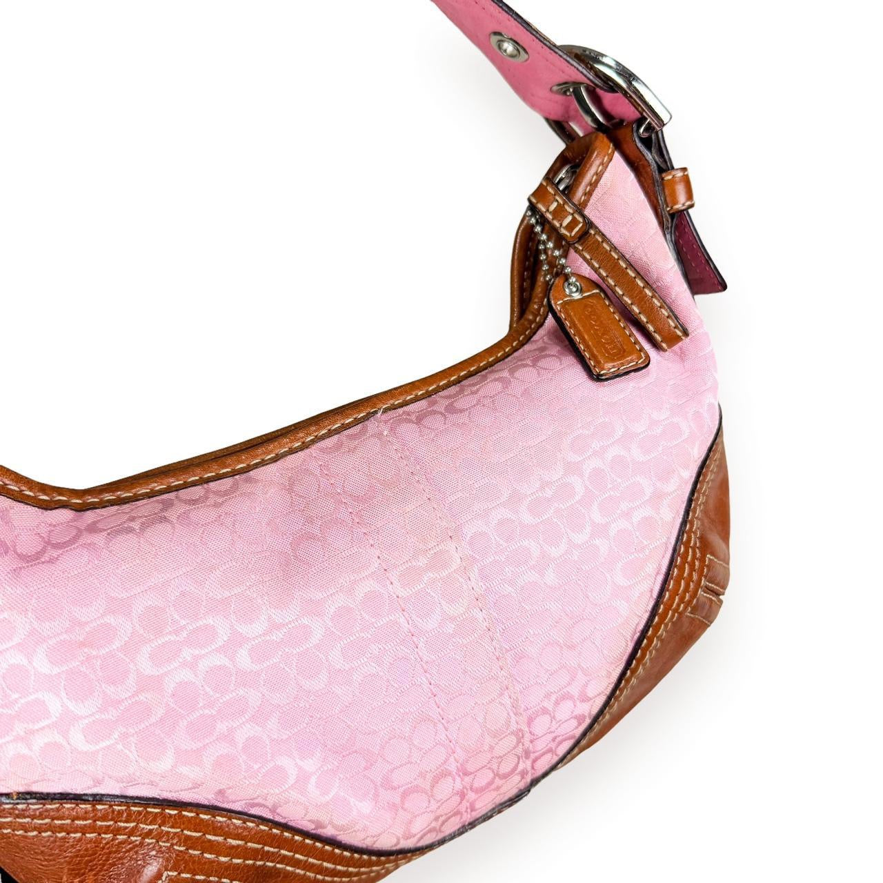 Y2K Baby Pink Monogram Coach Bag