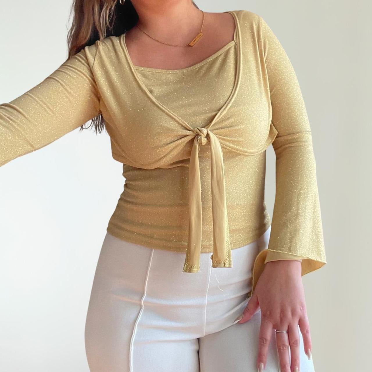 Vintage 90’s Shimmer Gold Top (M)