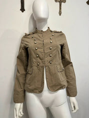 Vintage Beige Military Napoleon Jacket (S)